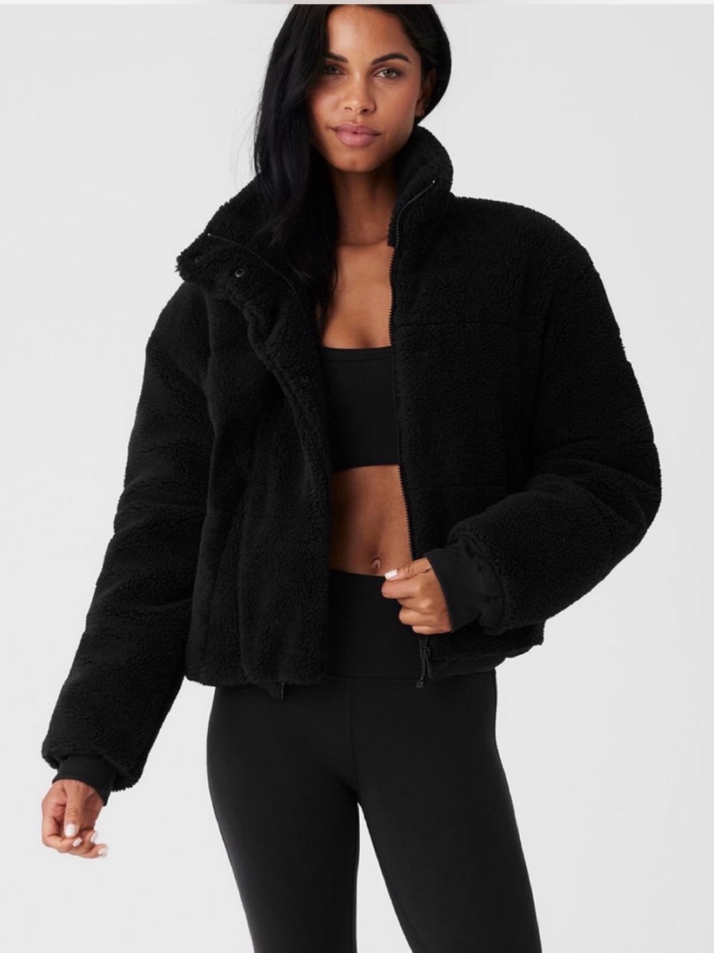 Alo Sherpa snow angel jacket in black size small